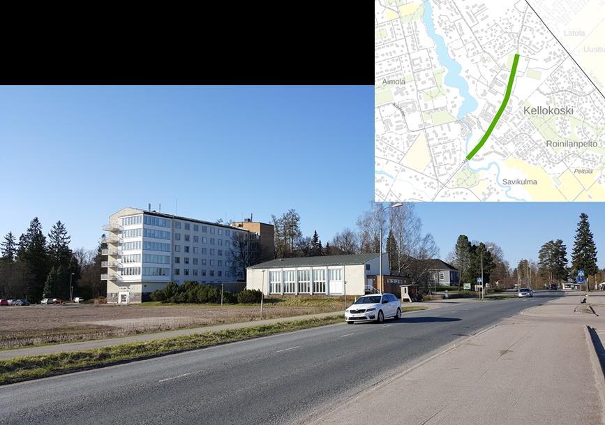68 (86) 17.4.2018 Tuusulan pyöräliikenteen edistämissuunnitelma Vanha Valtatie, Kellokoski Nykytilanne Kellokosken kyläkeskustan pääväylänä toimii Vanha valtatie, josta se jatkuu aina Mäntsälään asti.