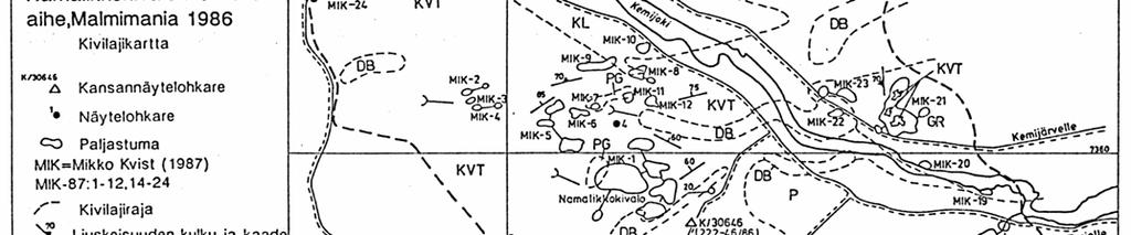 purosedimenttinäytteistä koboltti, kupari, mangaani, lyijy, sinkki ja molybdeeni. 7 Kuva 2.