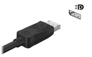 Liitä digitaalisen näyttölaitteen kaapeli tietokoneen DisplayPort-porttiin.