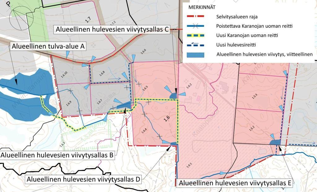 Taipaleentien hulevesiselvitys 20.9.2017 13 (18) 4 TOIMENPIDE-EHDOTUKSET JA TILAVARAUKSET 4.