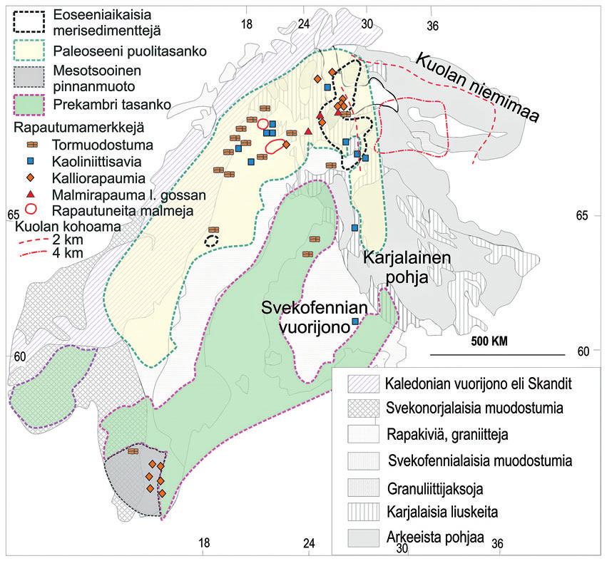jen irtautuneen kiinteästä kalliosta tuon rapautumisen aikana.