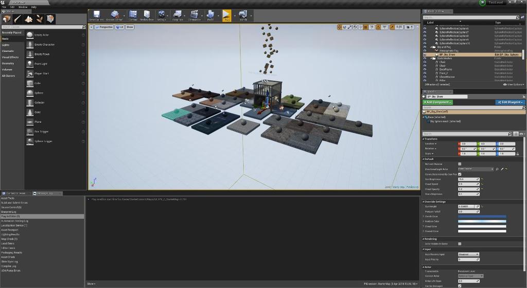 24 Kuva 18. Unreal Engine 4 -editori. Manus VR Unreal Engine 0.4.0 -lisäosa tarjoaa yrityksen oman ManusUnrealDemonimisen Unreal Engine -projektin.