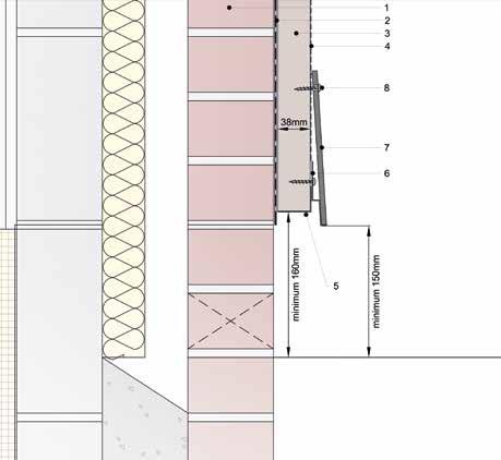 Installing the 1st Plank 2. Breathable waterproof membrane 3. Treated timber batten 4. EPDM 5. Perforated Closure 6. Horizontal Starter Profile 7. VIVIX Lap plank 8.