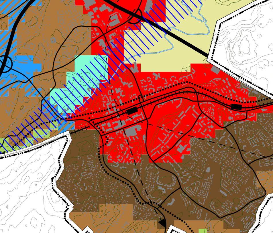 Rakennus porrastuu korkeudeltaan itä-länsisuunnassa maastonmuotojen mukaisesti.