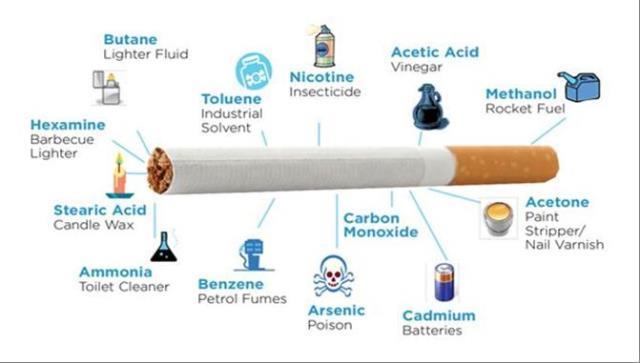 Let s start with cigarettes/ electronic cigarettes Cigarettes consist of 7000 components, over 60 of which are cancer-causing and toxic chemicals Every year about 6000 people die from the harm of