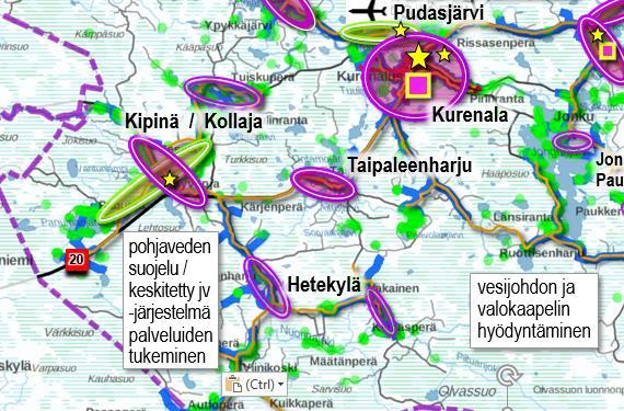 jätevesijärjestelmä esim. keskitetty järjestelmä yhteistyössä Taipaleenharjun kanssa.