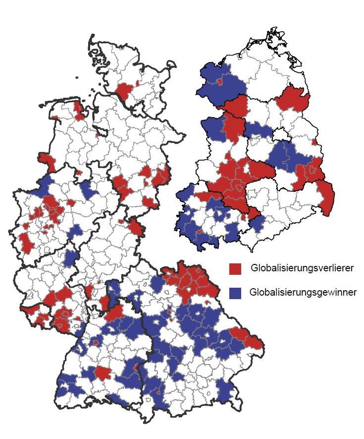 Impact of trade with China & Eastern Europe across German regions Highly import-exposed regions Ruhr area Coal & steel Südwestpfalz Textiles and shoes Oberfranken Toys, consumer electronics Highly