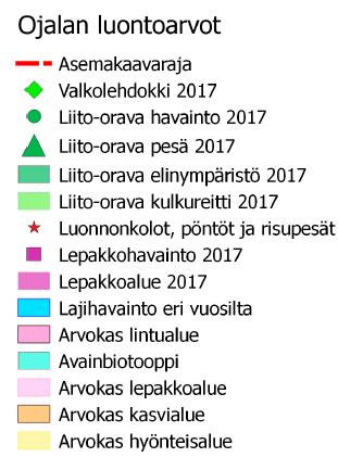 13 Ojalan pohjoisosat ovat luontoarvoiltaan monipuolisia Ojalan pohjoisosissa on luontoarvoiltaan monipuolinen alue, jossa avainbiotoopit, liito-oravalle soveltuva elinympäristö ja arvokas