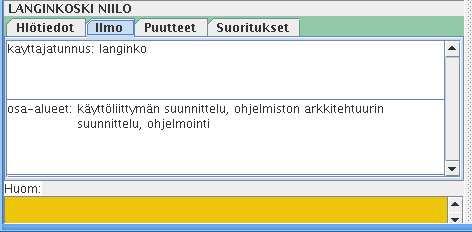 tekijä voi tehdä omia merkintöjään opiskelijaa koskien.