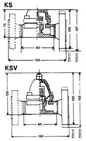 DN20/PN40 KS KSV Soveltuu myös höyrylle ilman ja