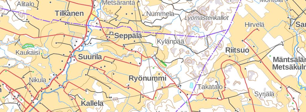 40 mertavrk) x * * Tarvasjoki alaosa (2 koealaa, 20 mertavrk/ala yht.