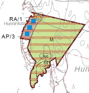 Kaavamuutos koski tiloja Verkkomäki 781-407-4-162, Lehtosalo 781-407-4-163, Verkkoniemi 781-407-4-127, Vaajalahti 781-416-4-160, Hunninkala 781-423-1-316 ja