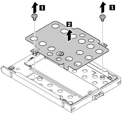 9. Irrota M.2 SSD -aseman kiinnitysruuvi. 10. Vedä sitten M.2 SSD -asema varovasti ulos asemapaikasta. 11. Aseta uudessa M.