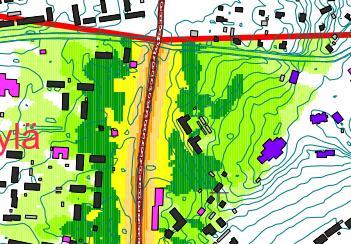 5.4 YMPÄRISTÖN HÄIRIÖTEKIJÄT Asemakaavassa ei ole osoitettu rakentamista maanteiden suoja-alueille.