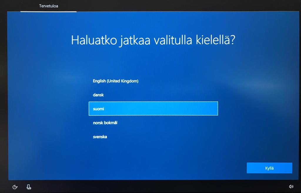 WINDOWSIN ASENNUS 1. Käynnistä tietokone. 2.