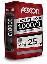 Juotosbetoni JB 1000/3 15 / 48 JUOTOSBETONI JB 1000/3 Päivitetty 4.12.2018 Tulostettu 29.1.2019 Tuotekuvaus Fescon Juotosbetoni 1000/3 on erittäin korkealujuuksinen, ennen sitoutumistaan paisuva vaativien valukohteiden betoni.