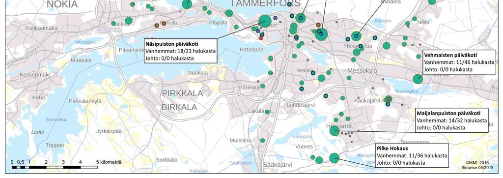 (korostettu päiväkodit,