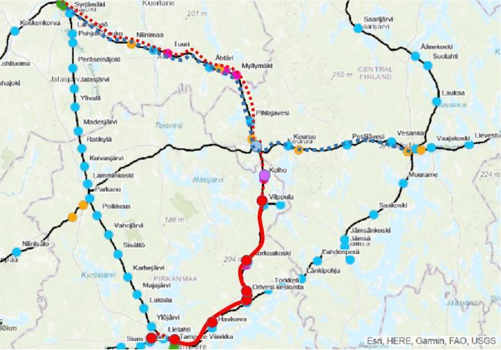 Ehdotus pilottihankkeeksi: Tampere-Vilppula-taajamajuna osana alueellista pilottia (Nokia) -Tampere-Orivesi-Juupajoki-Vilppula-(Mänttä) Mänttä-Vilppulan kaupunki ehdottaa LVM:n pilottikokeiluun