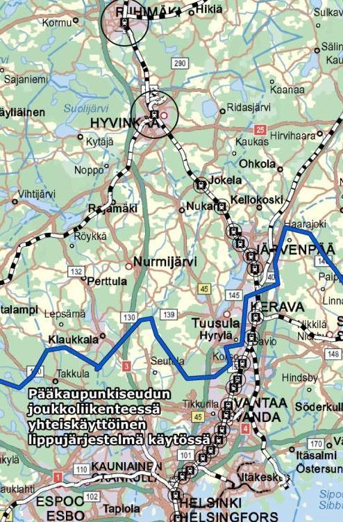 Logica/MML, lupanro 3/MML/13 Vaikutusalueen pendelöinti v. 2009 (YKR) Aseman seutujen väestö v.