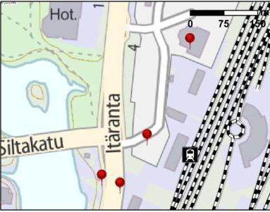 Viinijärvi: 320 m + Joensuu: <50 m +++ Käyttäjäpotentiaali ja yhteiskäyttöisyyden vaikutukset Yhteysvälillä arvioidaan tehtävän yhteensä noin 390 työ- ja opiskelumatkaa vuorokaudessa.