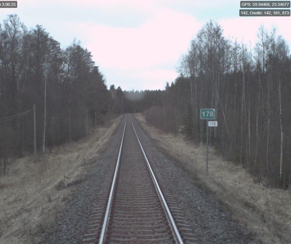 Radantarkastuksen yhteydessä kuvattu aineisto Kuvattu radantarkastuksen yhteydessä. Soveltuu ihmisen tekemään merkkien havainnointiin. Kuvauskorkeus on hyvä merkkien tunnistamiseen.