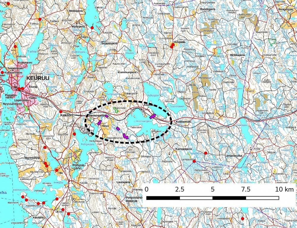 KeskiPohjanmaan ArkeologiaPalvelu Keuruu Asunnan reitti 207 4.