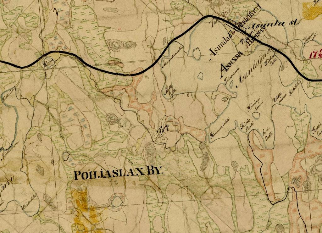 KeskiPohjanmaan ArkeologiaPalvelu Keuruu Asunnan reitti 207 9 4. Alueen aiempi maankäyttö. Kivikautista/esihistoriallista asutusta on löytynyt lähistöllä vain isompien järvien rannoilta.