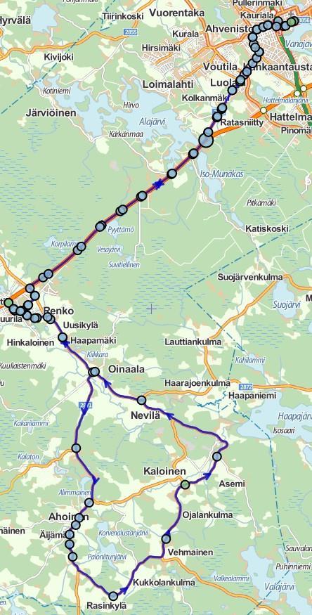 KOHDE 5. HÄMEENLINNA RENKO Sopimuskausi: 1 vuosi: 4.6.2017 2.6.2018 Jatko-optio: ei Ajokausi Kesä ja talvi Kalustotarve 1 auto Kalustovaatimukset ks.