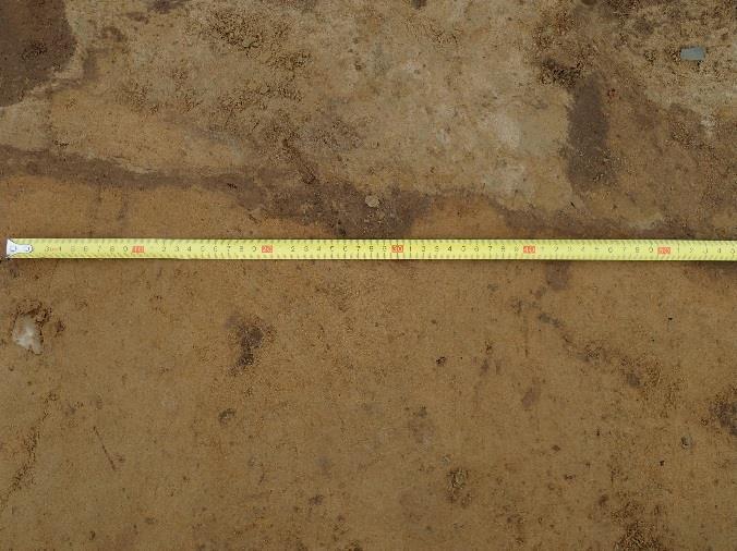 ). Koeoja 9 Kaivannon yläosassa paljastui 60x40 cm kokoinen nokilaikku.