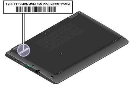 FCC- ja IC-laitehyväksyntä FCC- ja IC-laitehyväksyntätiedot näkyvät tietokoneen pohjakannessa olevassa tarrassa seuraavan kuvan mukaisesti.