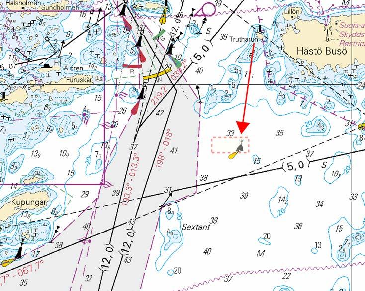 3 21, B635, B635.1 Mittalaitteita pohjassa Mätutrustning på botten Measuring instruments moored to the seabed (1) 59 49.53'N 23 18.23'E (2) 59 49.63'N 23 18.12'E (3) 59 49.63'N 23 18.63'E (4) 59 49.