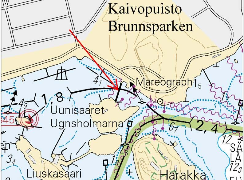 Kuva viitteeksi, karttaotteet ei merikartan mittakaavassa / Bild för referens, kortutdrag inte i sjökortets skala / Image for reference, chart extracts not to scale of chart ( FTA,