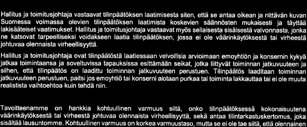 Sijoitusomaisuuden arvostus on määritelty tilintarkastuksen kannalta keskeiseksi painopistealueeksi, koska sijoitusomaisuus on huomattava erä Eteran taseessa ja sijoitusomaisuuden käyvillä arvoilla