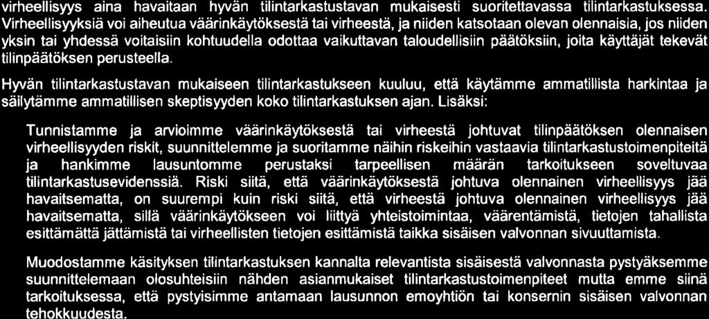 Keskinä i nen Eläkevakuutu syhtiö Etera T i I i nta fu a stu ske rto m u s Tilikaudelta 1.1.31.1 2.