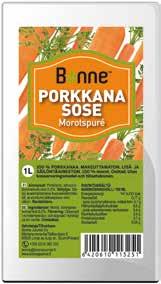 BONNE JUURESSOSEET Maustamaton. Ei lisäaineita. Ei säilöntäaineita. Ei lisättyjä sakeuttamisaineita. Säilyy avaamattomana huoneenlämmössä 9 kk, avattuna jääkaapissa noin viikon.