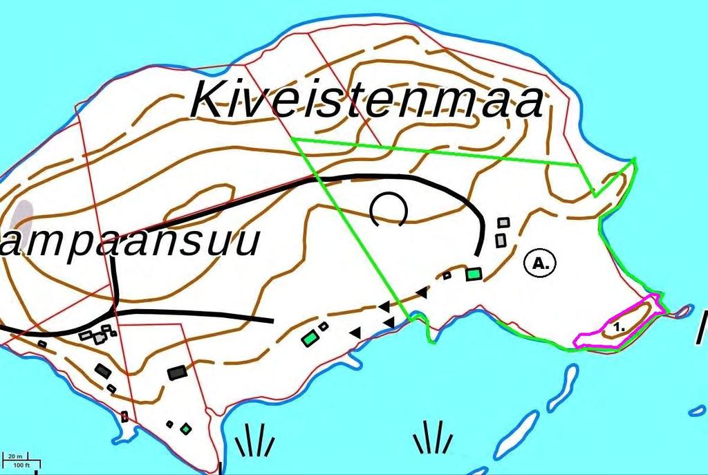 5 (16) Kartta 2. Kiveistenmaan kartoitusalueen raja on merkitty vihreällä.