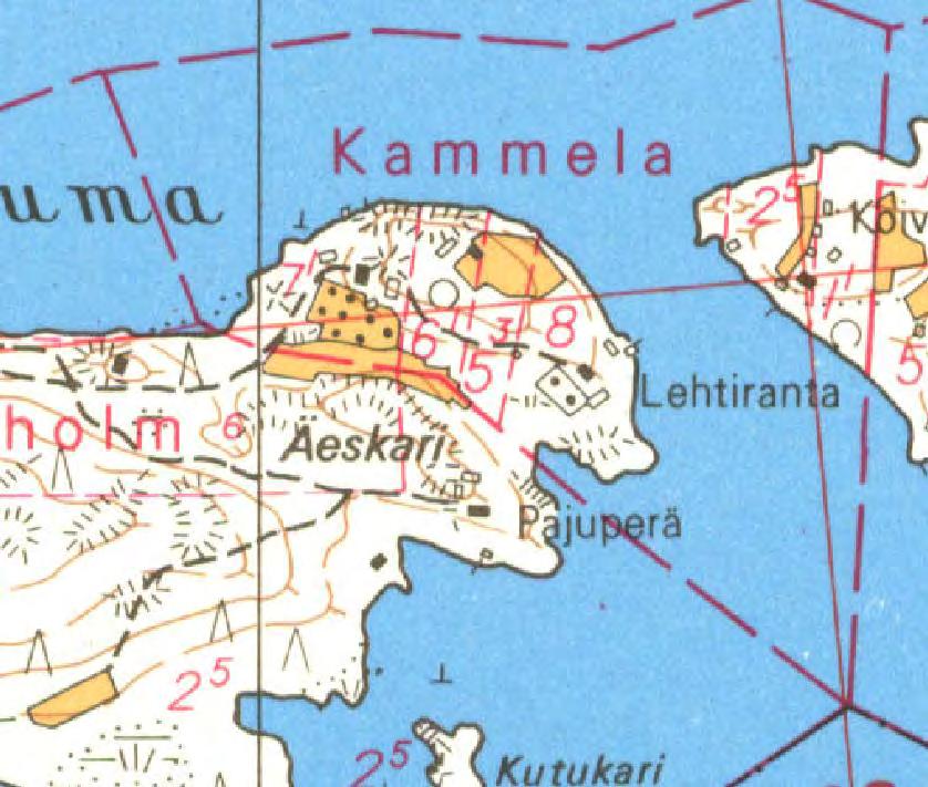 kiinteistöjen kiinteistörajat ja tunnukset. Kuva 3.