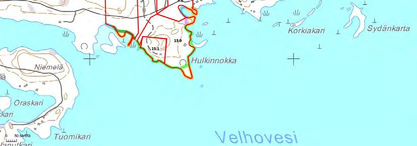 Tila Haapala sijaitsee yleiskaavan RA-alueella ja tilalla on mitoitusrantaviivaa 390 metriä.