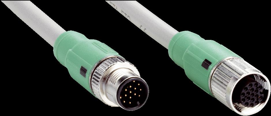 valaistuksen asennukseen, pituus: 15 mm, käytettäväksi 12 mm tai 25 mm polttovälin C-Mount-objektiivien ja 25 mm polttovälin S-Mount-objektiivien kanssa Pistoliittimet ja johdot Pää A: naarasliitin,