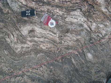 A) Isoclinal F 2 folding refolded by F 3.