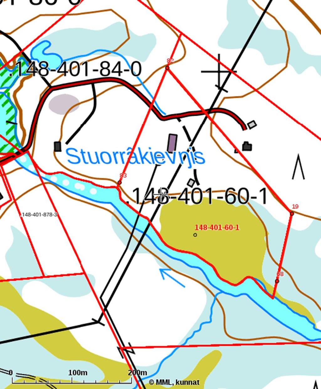 Maastokartta Tulosteen keskipisteen koordinaatit (ETRS-TM35FIN): N: 7622793.706, E: 532901.289 Karttatuloste ei ole mittatarkka.