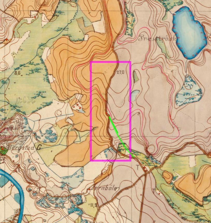 Siihen päälle piirretty nykyinen Myrskyläntie siltä osin