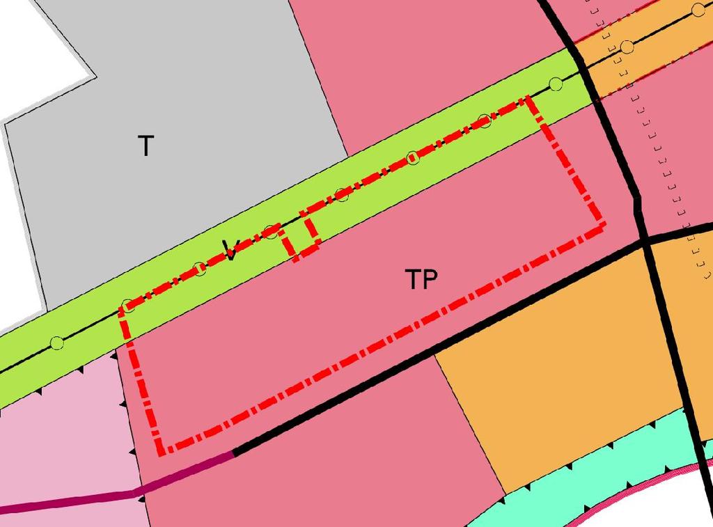 Yleiskaava Voimassa olevassa oikeusvaikutteisessa yleiskaavassa 2015, alue on merkitty teollisuus (T), työpaikka (TP) ja virkistysalueeksi (V).