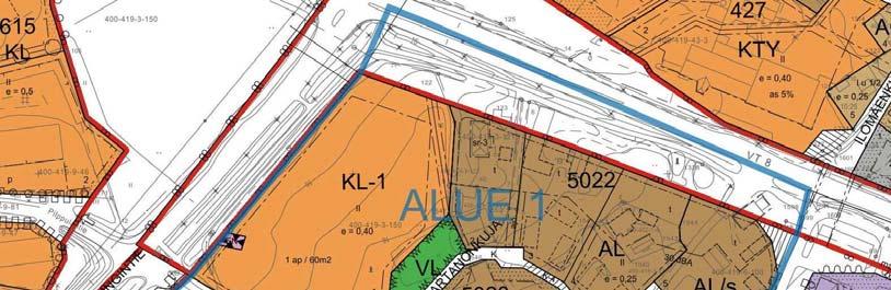 Asemakaava Korttelien 5022 ja 5023 sekä valtatien yleisen tien alueella on voimassa Keskustan 2. alueen asemakaavan muutos ja laajennus (KV 20.12.2004 68) (Ote asemakaavasta liitteessä 1).