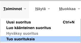 16! (! 50) Aukeaa ikkuna, josta voit ladata tallentamasi viitesuoritusaineiston.