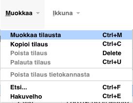 46! (! 50) Saapuva toimitus luodaan tilauksen alaosan napista Luo saapuva toimitus. Tällöin tilauksen tila etenee Keräily -vaiheeseen. Ostotilaus riveille ilmestyy Saapuu-sarake.