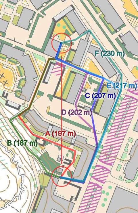 Rata A / 4-5 Tuubakujan ylitys A on nopein, viime maanantaina kulkutie oli täyttä baanaa. Ja portaat saa tulla (varovasti) alaspäin.