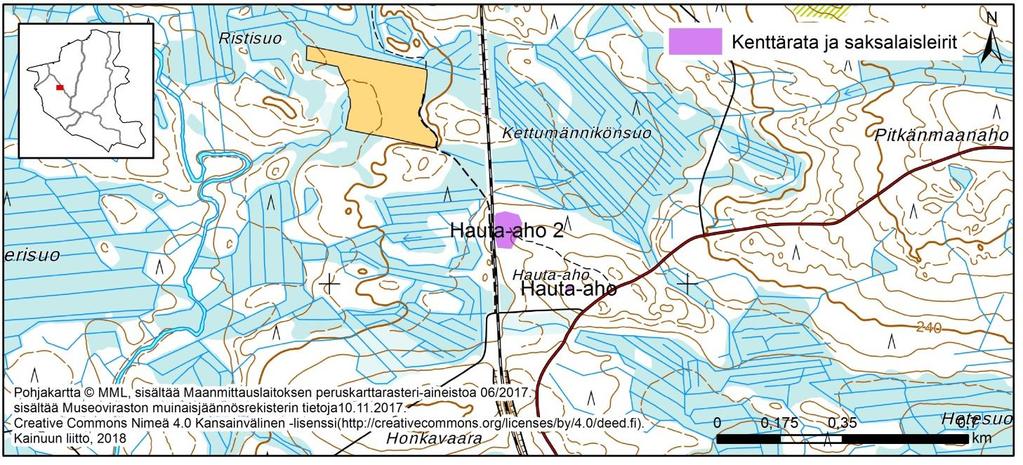 Suon itäpuolella oleva matala notkelma nykyisen tien ja rautatieradan välissä. Paikalla kasvaa koivuja ja tiheää vesakkoa. Paikalla on Vääkiön suosillan jäänteitä.