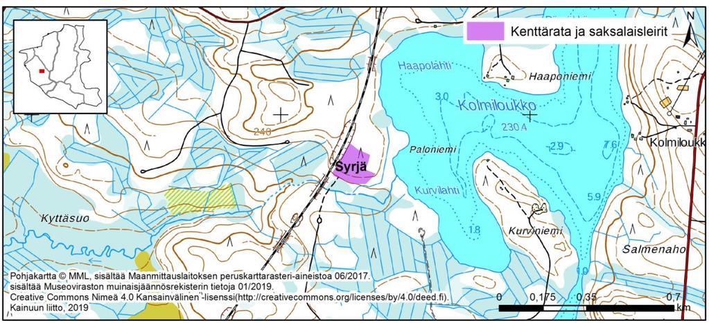 Syrjän asema (1000031907) Kuva 11 Paikalla on ollut asemarakennus sekä muita rakennuksia. Rakentamisesta vastasi Rakentajapioneeripataljoona 429 K:n 2. komppanian komennuskunta.