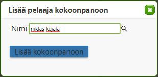 pelaajaa etsitään seuran niistä pelaajista, jotka ovat syntyneet sarjan perustietoihin asetetun ikäluokan (+/- 2 vuotta) mukaan - aikuista pelaajaa